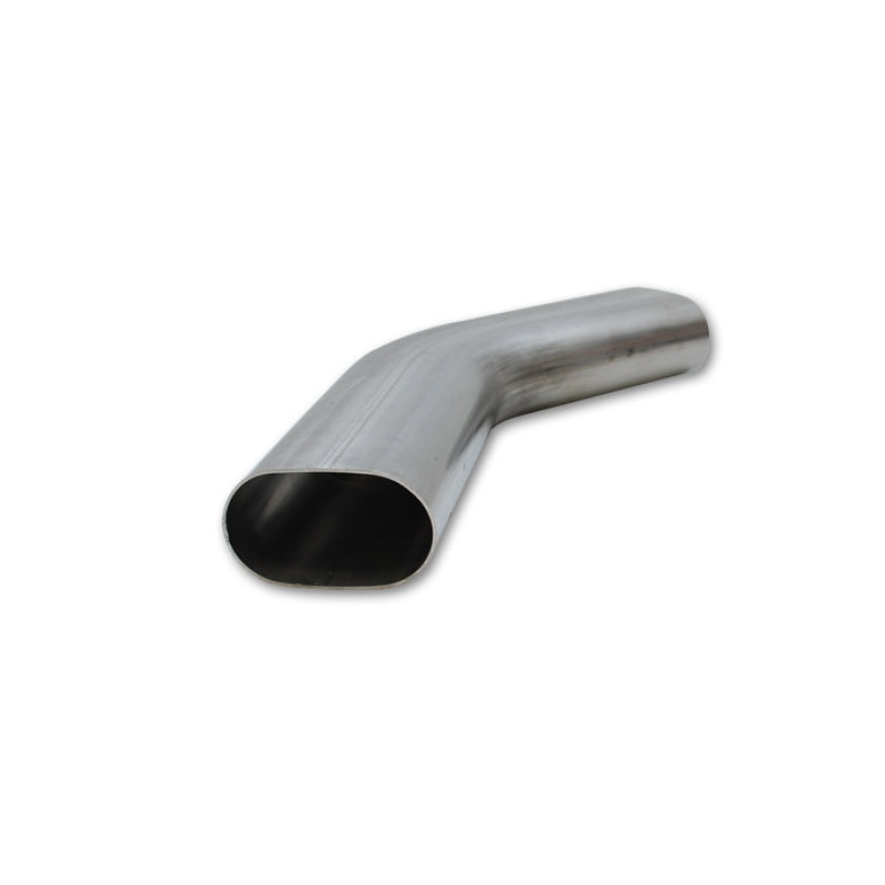 Vibrant 3in Oval (Nominal Size) T304 SS 45 deg Mandrel Bend 6in x 6in leg lengths