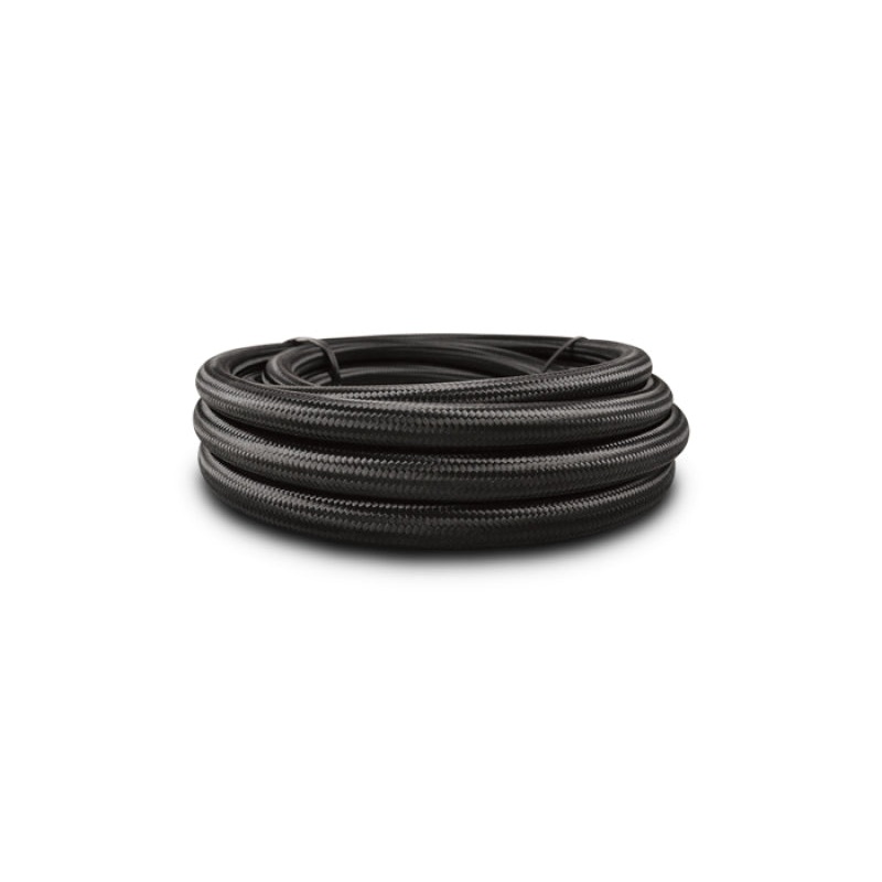 Vibrant -10 AN Black Nylon Braided Flex Hose .56in ID (50 foot roll)