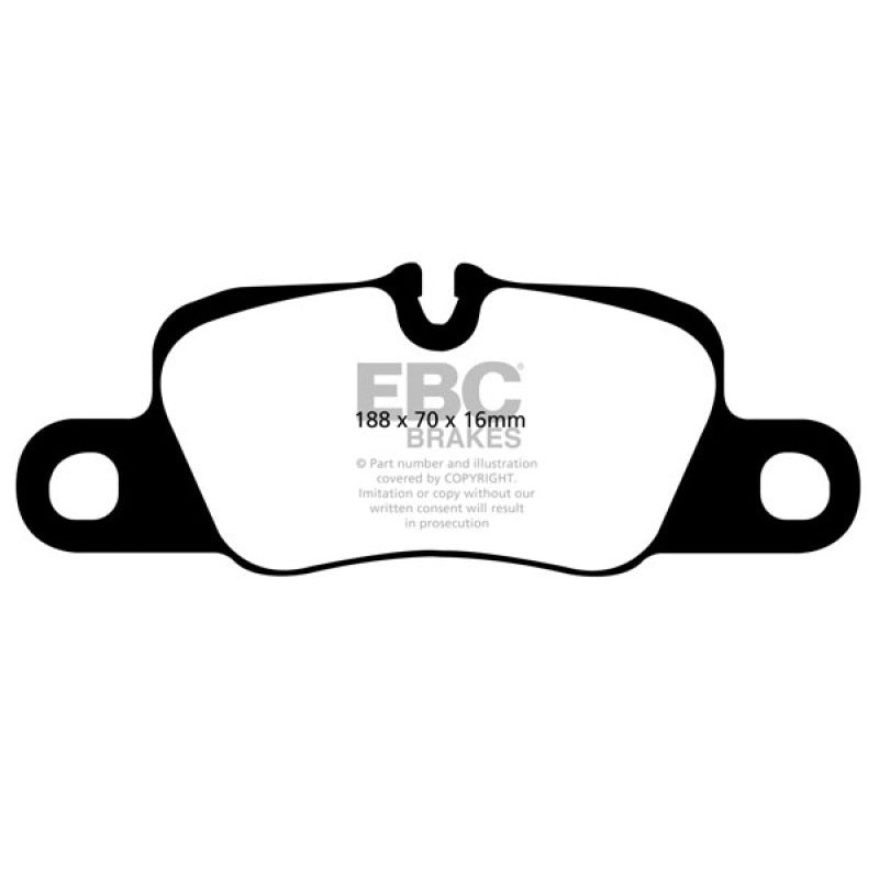 EBC 12-13 Porsche Panamera (Cast Iron only) 3.0 SC Hybrid Bluestuff Rear Brake Pads