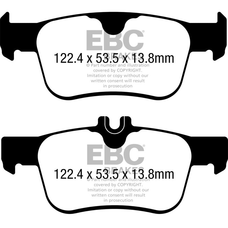 EBC 17-21 Honda Civic Hatchback Redstuff Rear Brake Pads