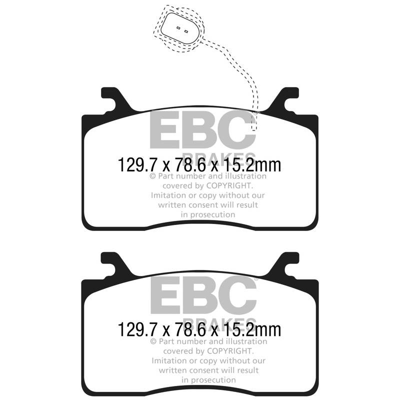 EBC 2016+ Alfa Romeo Guilia 2.0T Greenstuff Front Brake Pads