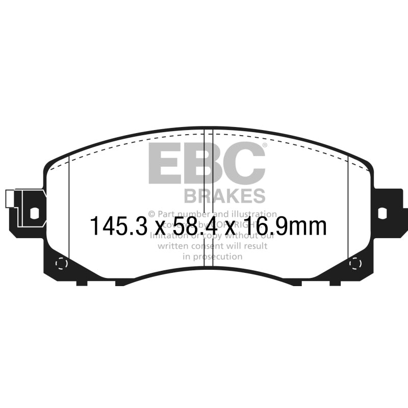 EBC 2018+ Subaru Crosstrek Redstuff Front Brake Pads