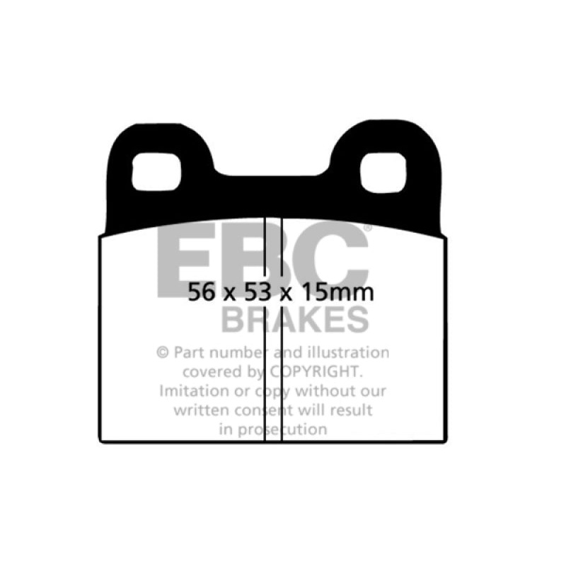 EBC 71-79 Volkswagen Beetle 1.3 (1300) Yellowstuff Front Brake Pads