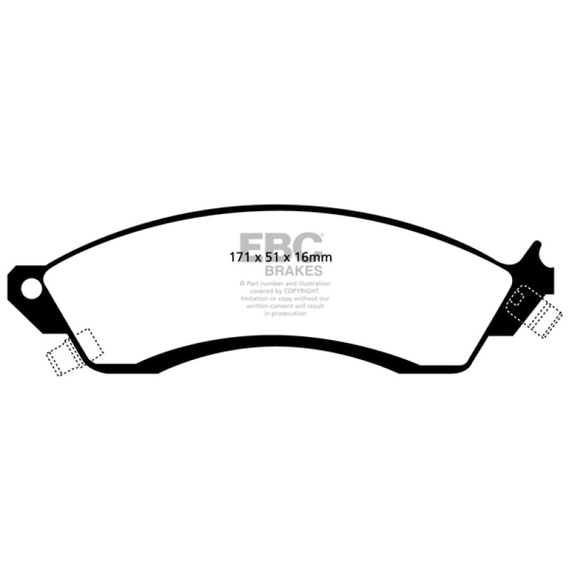 EBC 93-00 Aston Martin Virage 5.3 (PBR Caliper) Redstuff Front Brake Pads