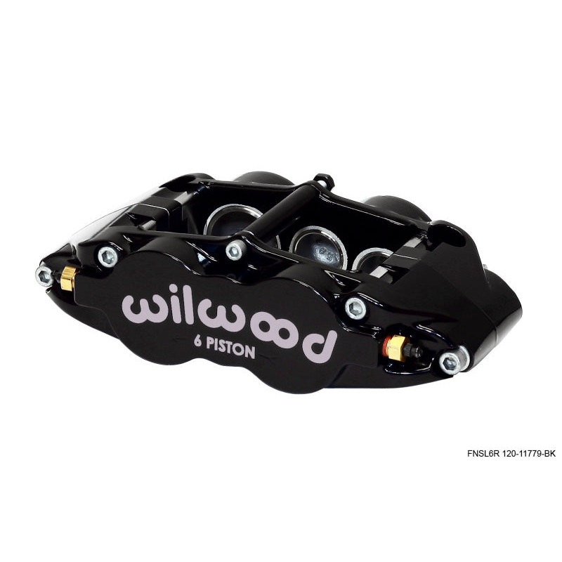 Wilwood Caliper-Narrow Superlite 6R-LH - Black 1.62/1.12/1.12in Pistons 1.25in Disc