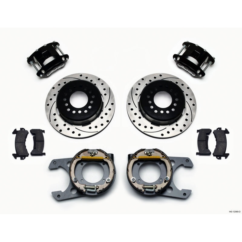 Wilwood D154 P/S Park Brake Kit Drilled Chevy C-10 2.42 Offset 5-lug