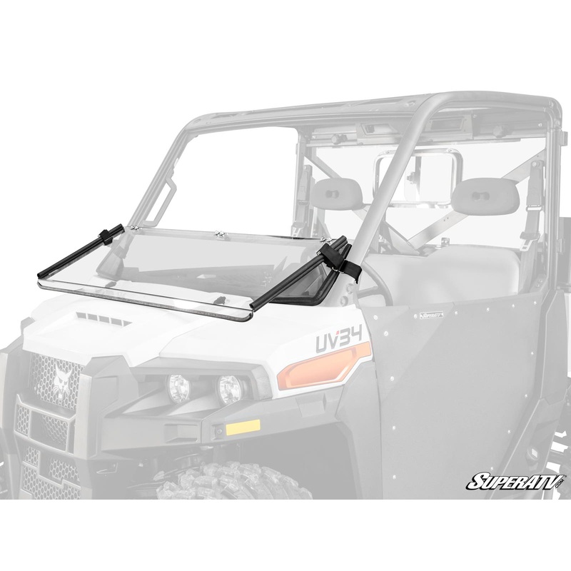 SuperATV Bobcat UV34 Scratch-Resistant Flip Down Windshield