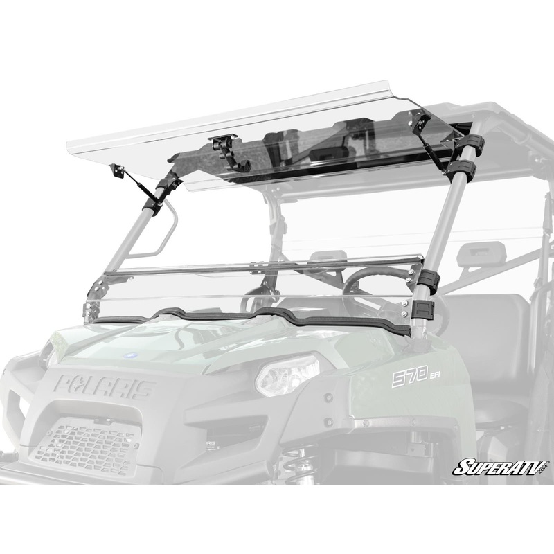 SuperATV Polaris Ranger Full-Size 570 Scratch Resistant Flip Windshield