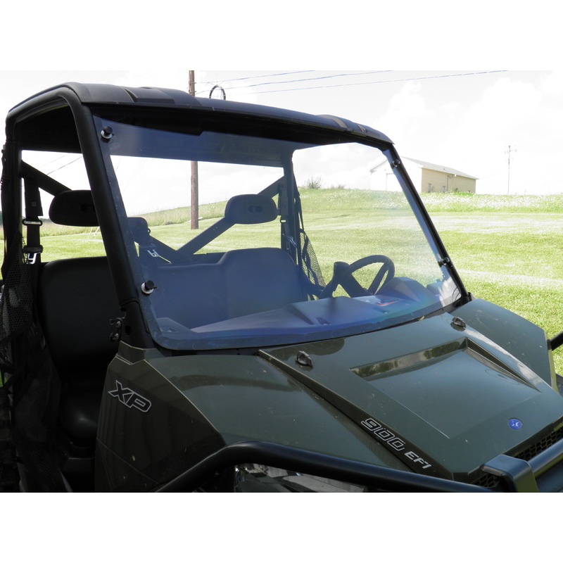 Polaris Ranger 900/1000 - 1 Pc Windshield with Vent, Clamp and Hard Coat Options