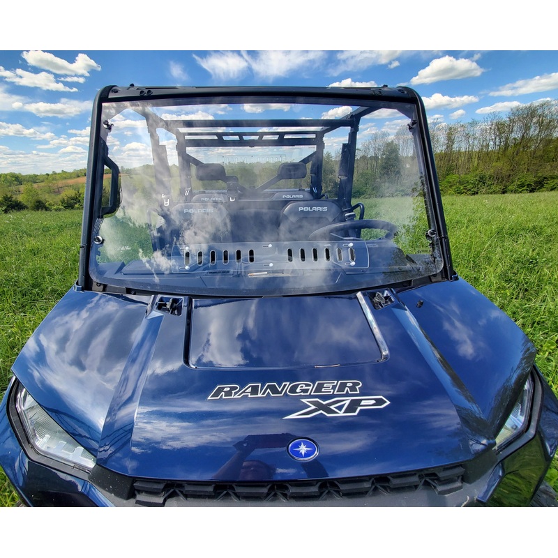 Polaris Ranger Crew 1000 - 2 Pc Windshield with Vent and Clamp Options