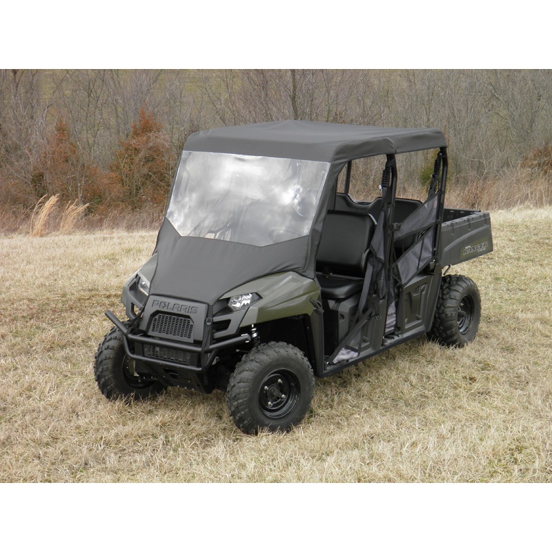 Polaris Ranger Crew 570 Mid Size - 4 Passenger - Vinyl Windshield/Top Combo