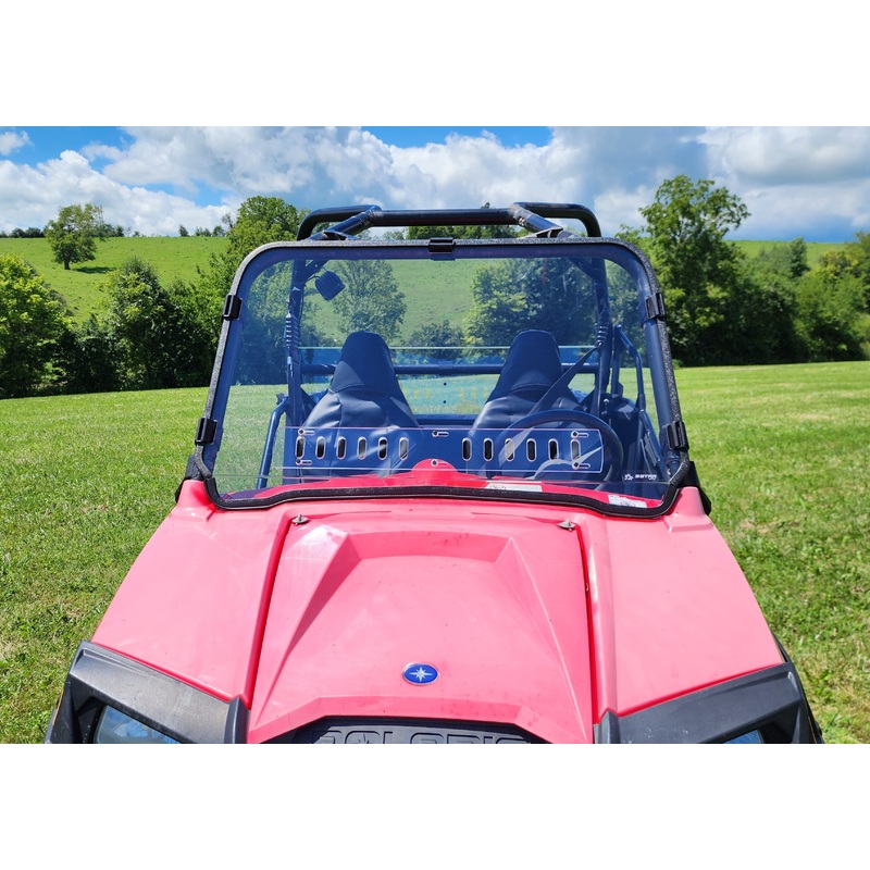 Polaris RZR 570/800/900 - 1 Pc Scratch-Resistant Windshield with Clamp and Vent Options