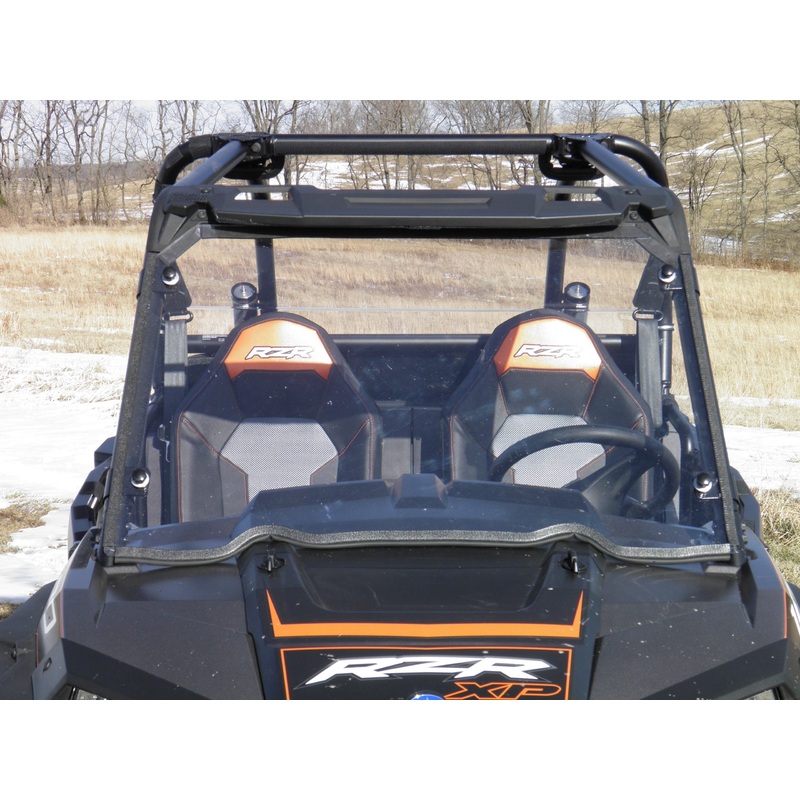 Polaris RZR 900 - 1 Pc Scratch-Resistant Windshield with Clamp and Vent Options