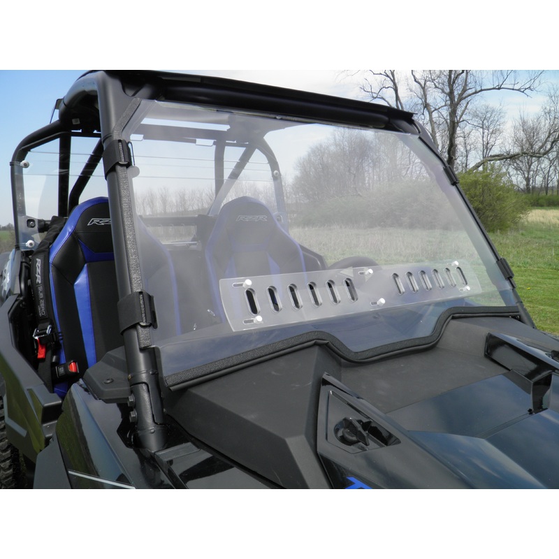 Polaris RZR XP Turbo S - 1 Pc Scratch-Resistant Windshield with Clamp and Vent Options
