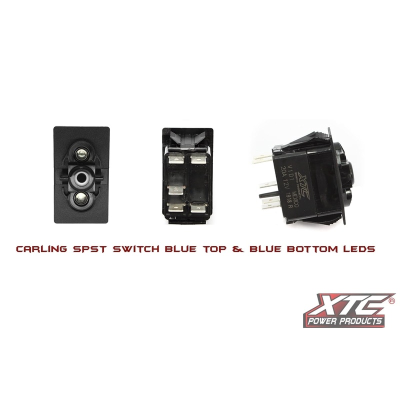XTC Carling Contura V SPST Switch with Blue/Blue LED