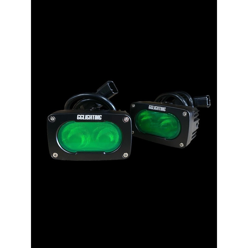 GP10 Offroad LED Pod Bundle Green With Wiring Harness