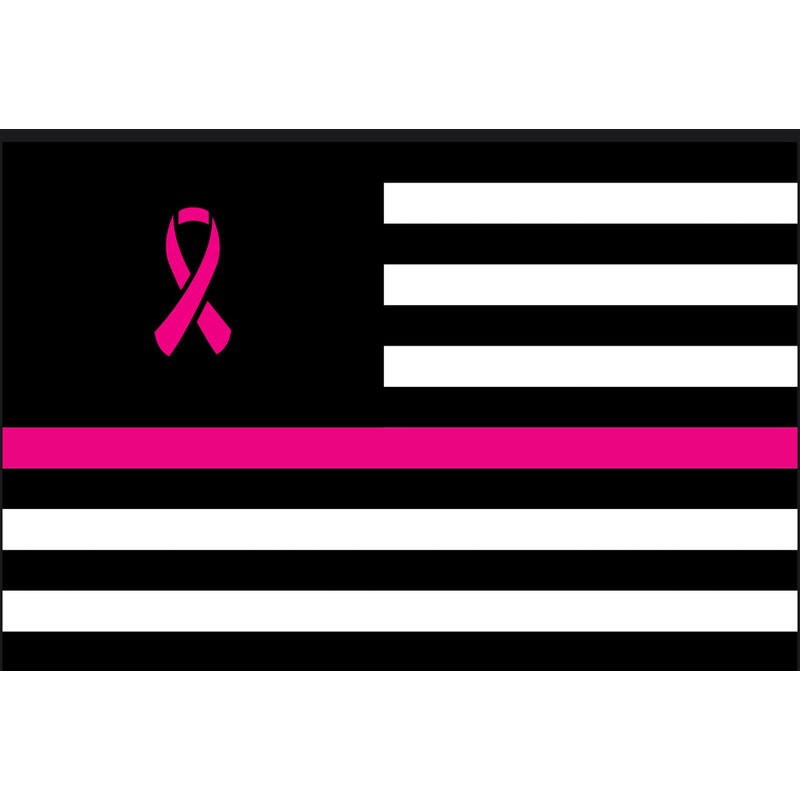 Pink Ribbon FLAG 2x3 Double Sided Grommet Flag
