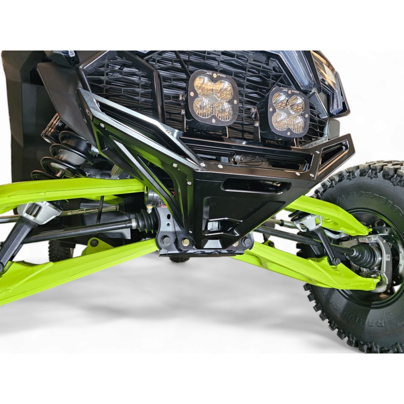 2022-2024 Polaris RZR Pro R/ Turbo R Machined Billet Front Winch Bumper (Black Hard Anodize)