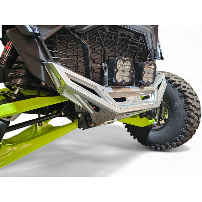2022-2024 Polaris RZR Pro R/ Turbo R Machined Billet Front Winch Bumper (Clear Hard Anodize)