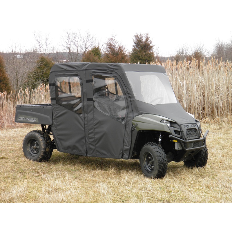 Polaris Ranger Crew 570 Mid Size - 4 Passenger - Full Cab Enclosure with Vinyl Windshield