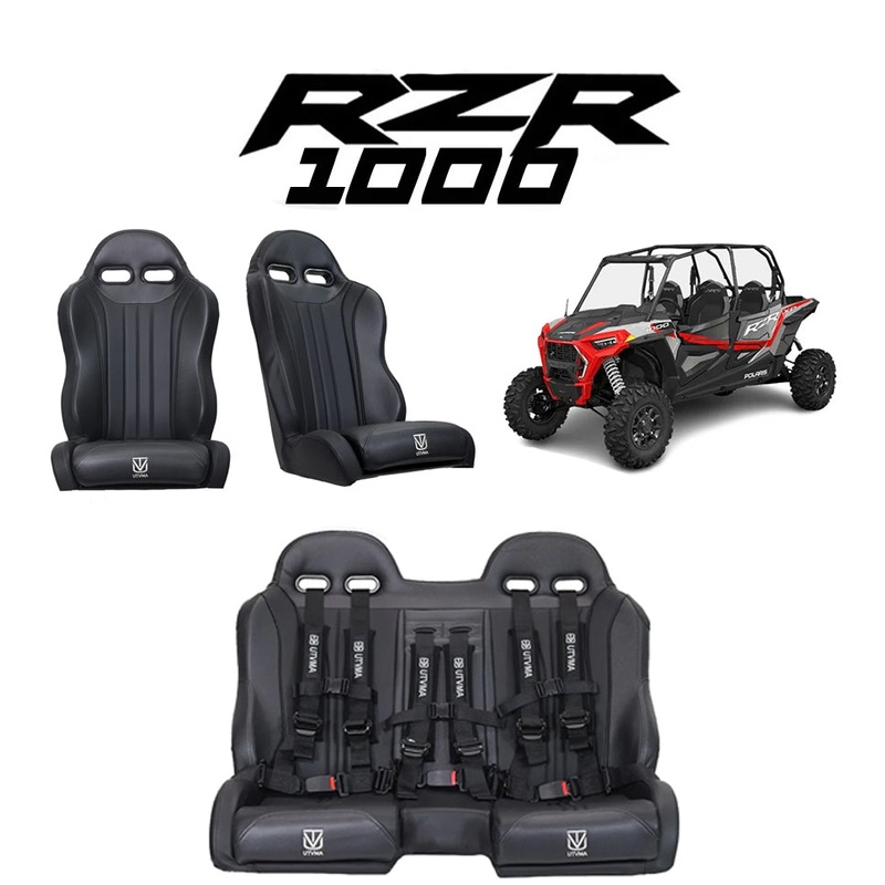 RZR 1000 Rear Bench Seat & Pair of Front Bucket Seats Set
