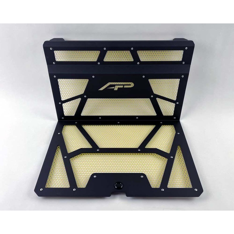 Vented Engine Cover Gloss Black | Yellow Polaris RZR XP 1000 | XP Turbo 2014-2018