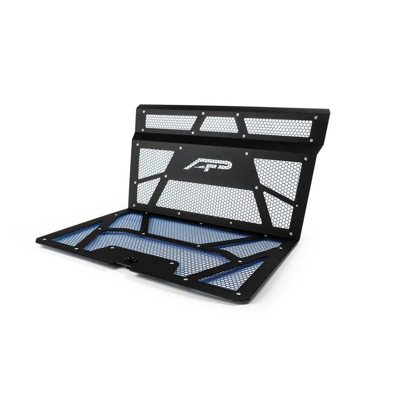 Vented Engine Cover Matte Black | Blue Polaris RZR XP 1000 | XP Turbo