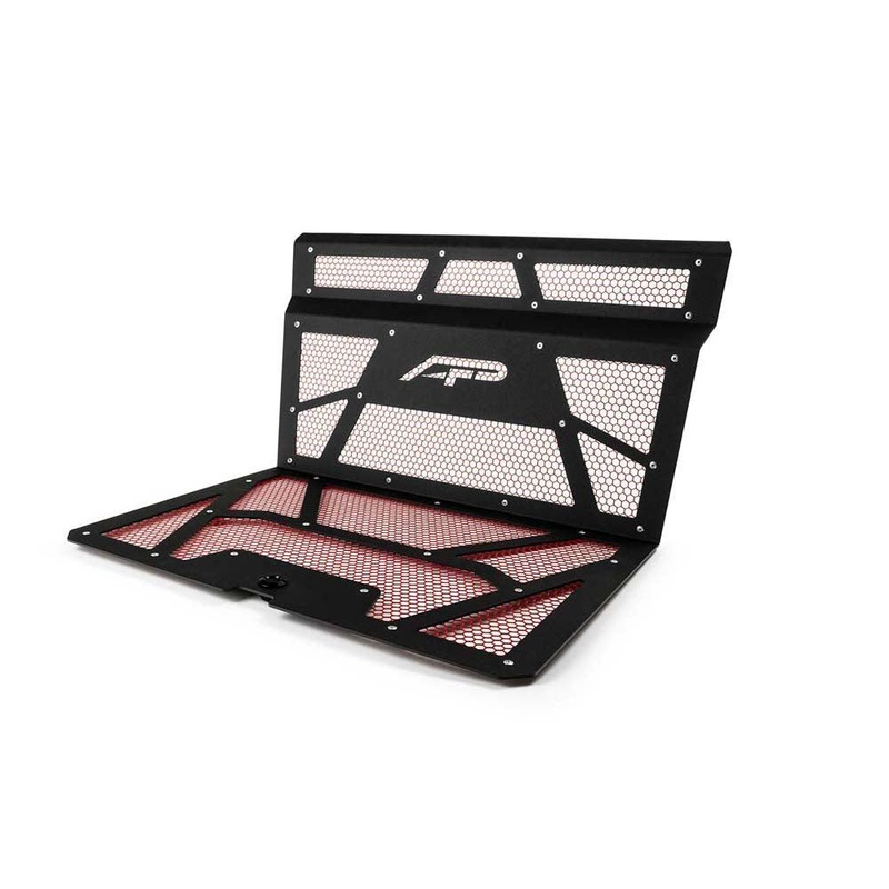 Vented Engine Cover Matte Black | Red Polaris RZR XP 1000 | XP Turbo