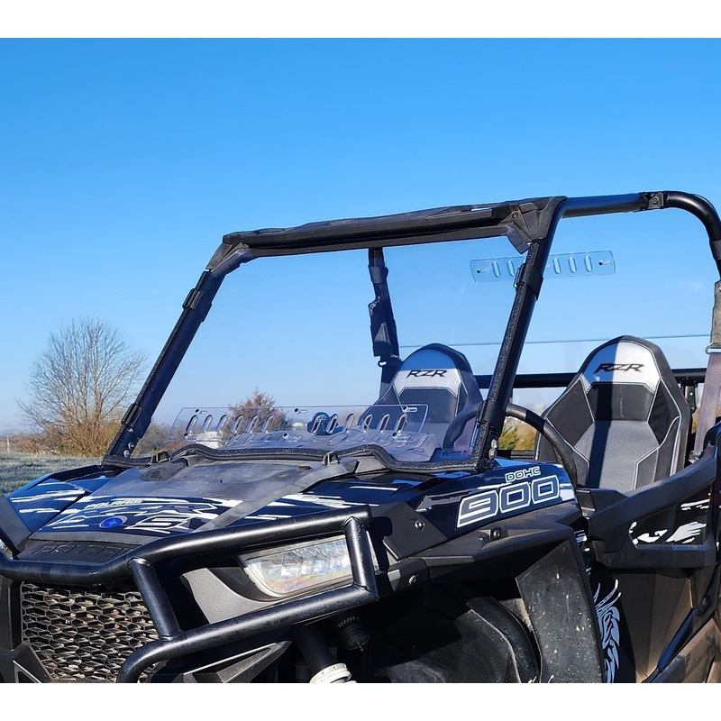 Polaris RZR 1000 - 1 Pc Windshield with Clamp and Vent Options