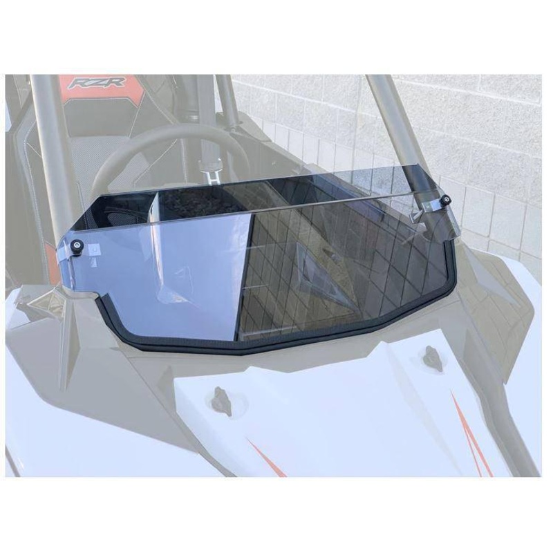 Polaris RZR RS1 Polycarbonate Hard Coated Half Windshield with Billet Clamps (2018+)