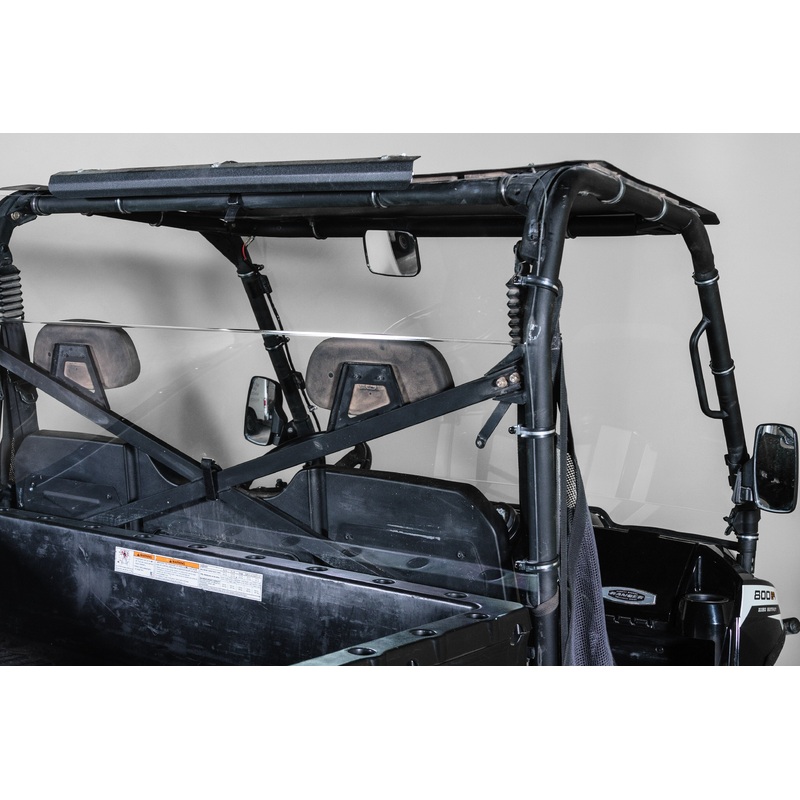 TERRARIDER POLARIS RANGER (2009 XP+ ROUND ROLL BARS) BACK UTV WINDSHIELD - SCRATCH RESISTANT 3/16