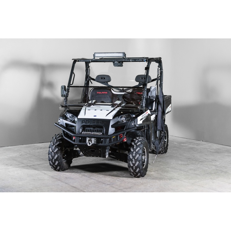 TERRARIDER POLARIS RANGER (2009 XP+ ROUND ROLL BARS) TILTING UTV WINDSHIELD - SCRATCH RESISTANT 1/4