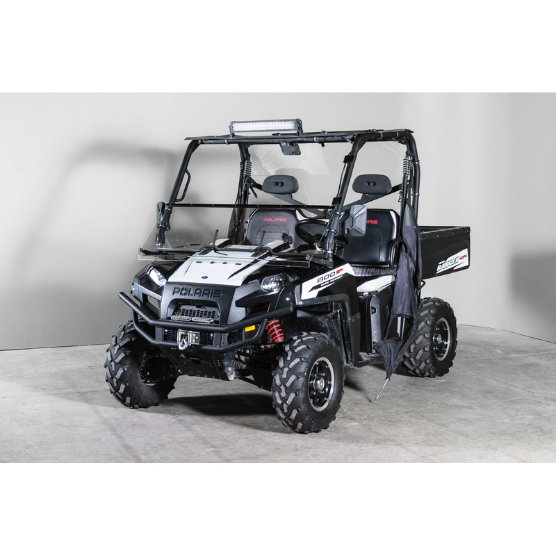 TERRARIDER POLARIS RANGER (2009 XP+ ROUND ROLL BARS) TILTING UTV WINDSHIELD - STANDARD 3/16