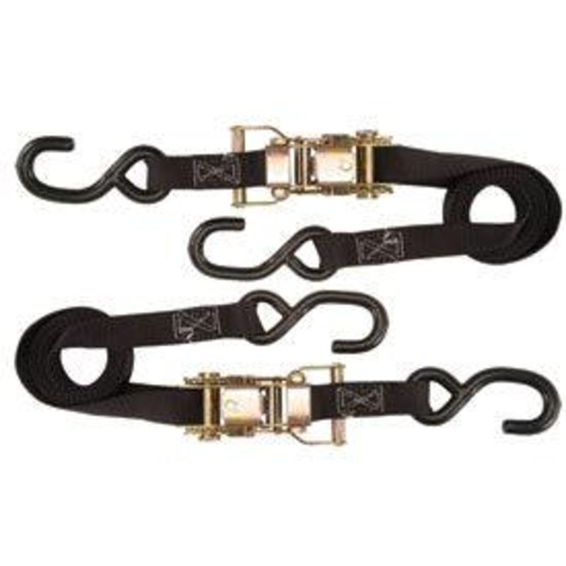 Black Ratchet Tie Downs with Nylon Straps