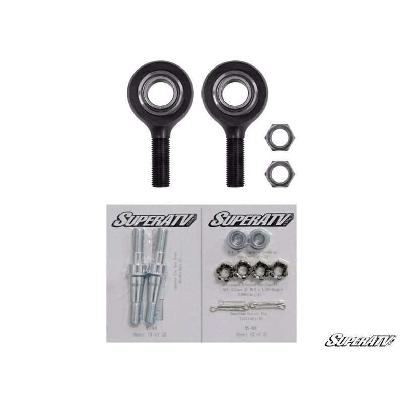SuperATV Polaris RZR S 1000 Heavy-Duty Tie Rod End Replacement Kit