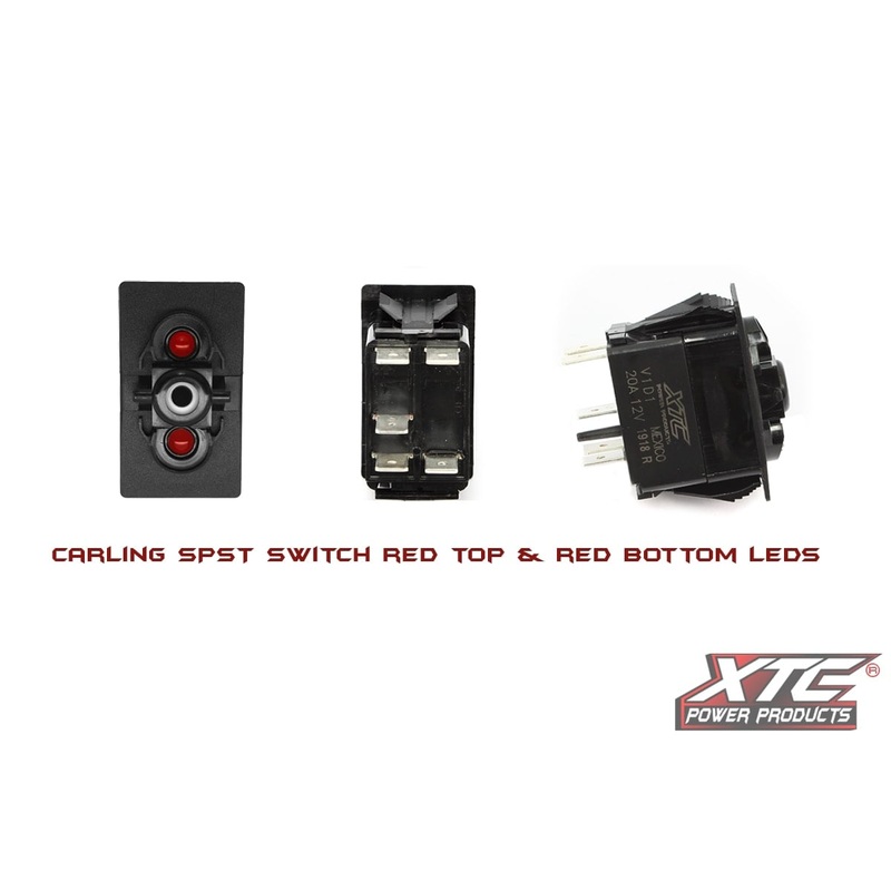 XTC Carling Contura V SPST Switch with Red/Red LED
