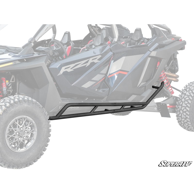 SuperATV Polaris RZR Turbo R 4 Rock Slider Nerf Bars