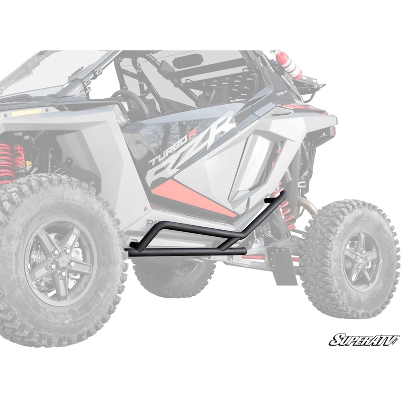 SuperATV Polaris RZR Turbo R Rock Slider Nerf Bars