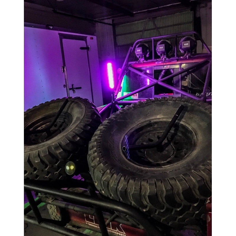 1' RGB Multicolor Lighted Whip With Quick Release Base & Remote