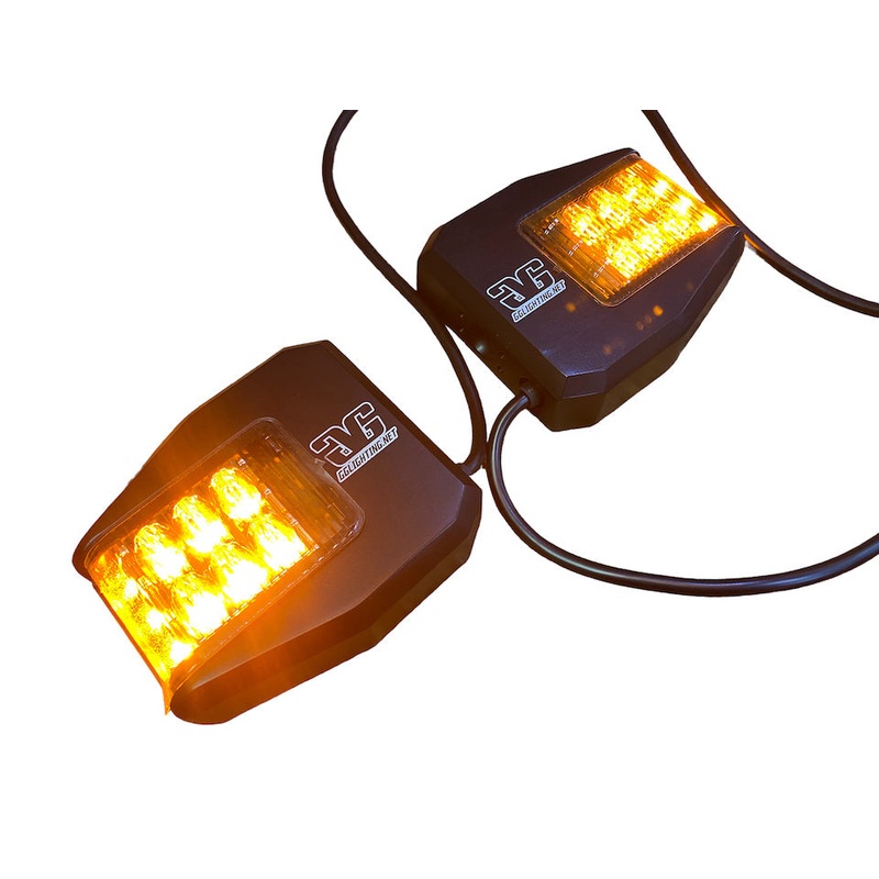 Dual Color Amber / White Sidewinder Mirrors
