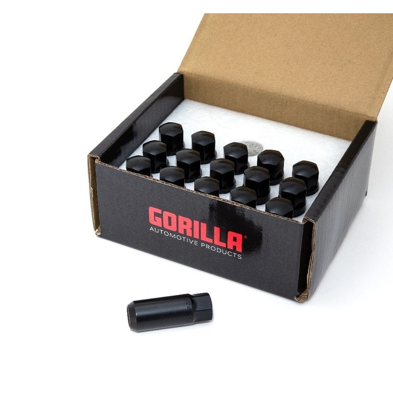 Gorilla Black Race Lug Kit - 12mm x 1.50 - 2.15"