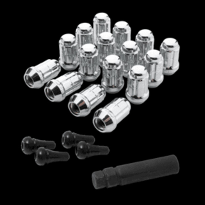 Spline Drive Lug Nut Kit 3/8" x 24 TPI with Slim Profile Spline Drive Socket