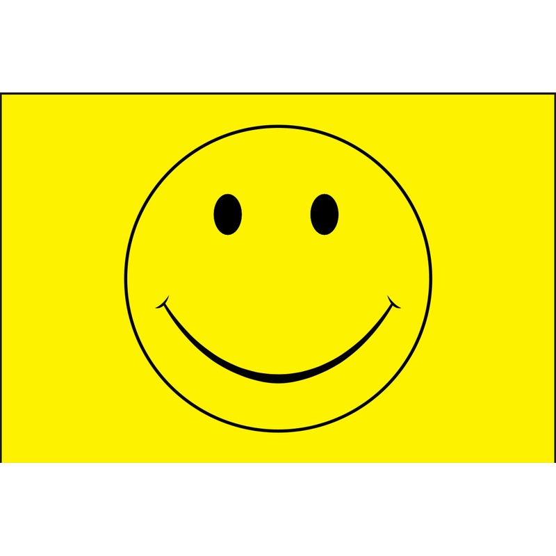 Happy Face FLAG 12"x18" Double Sided Grommet Flag