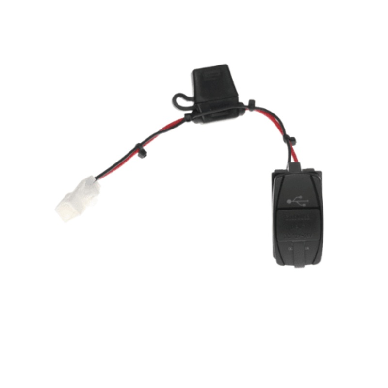 XTC Can-Am Maverick X3 Plug and Play Dual USB Power Port 5V 4.2A w/Amber LED, USB Cover & Harness