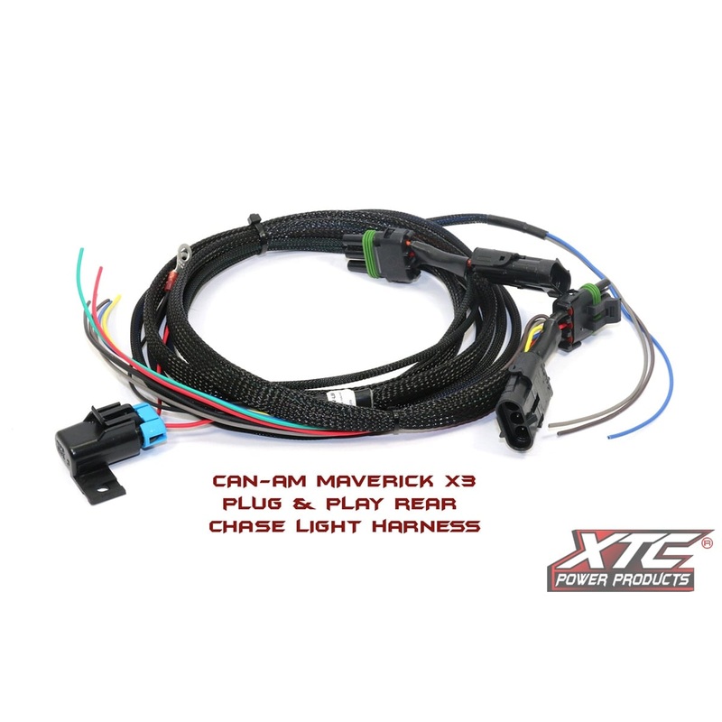 XTC Can-Am Maverick X3 Rear Chase Light Bar Wiring Harness