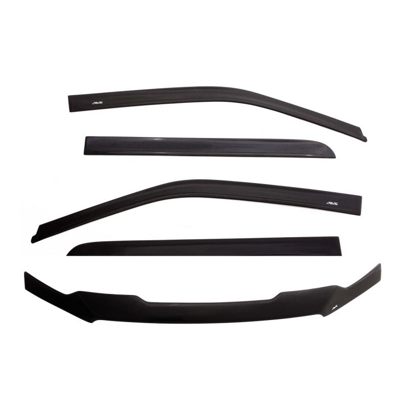 AVS 07-14 Toyota FJ Cruiser Ventvisor & Aeroskin Deflector Combo Kit - Matte Black