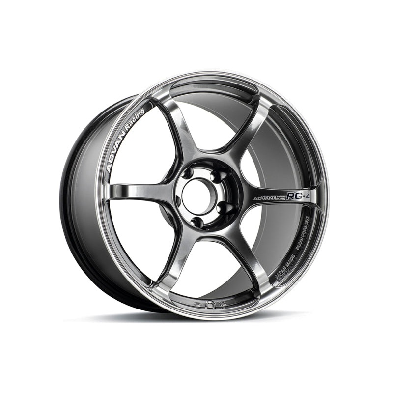 Advan RG-4 18x9 +35 5-114.3 Racing Hyper Black & Ring Wheel