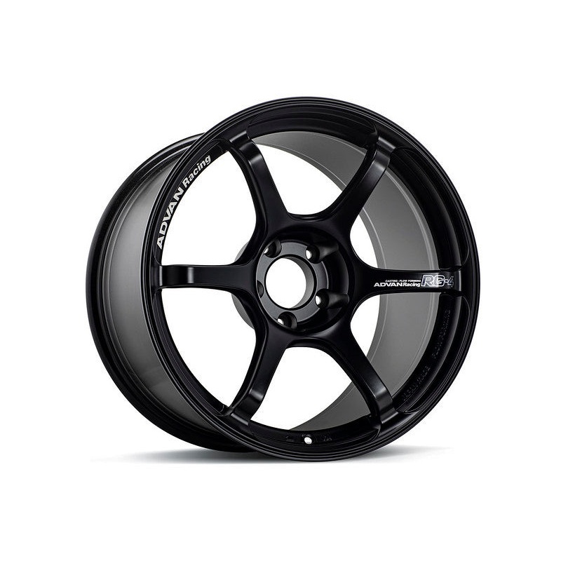 Advan RG-4 18x9 +35 5-114.3 Semi Gloss Black Wheel