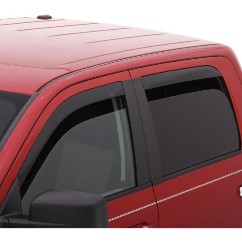 AVS 04-08 Ford F-150 Supercrew Ventvisor Low Profile Deflectors 4pc - Smoke