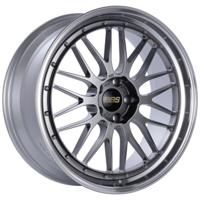 BBS LM 17x7.5 4x100 ET40 Diamond Black Center / Diamond Cut Lip Wheel -70mm PFS/Clip Required